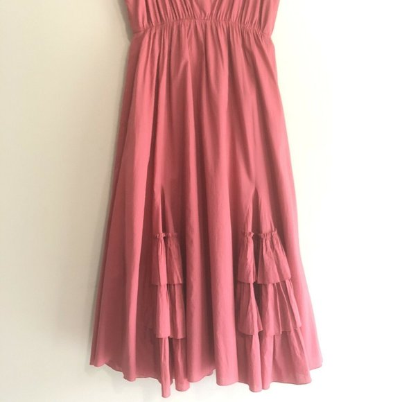 BCBG MAXAZRIA V Neck Sleeveless Terracotta Dress M - Picture 7 of 10